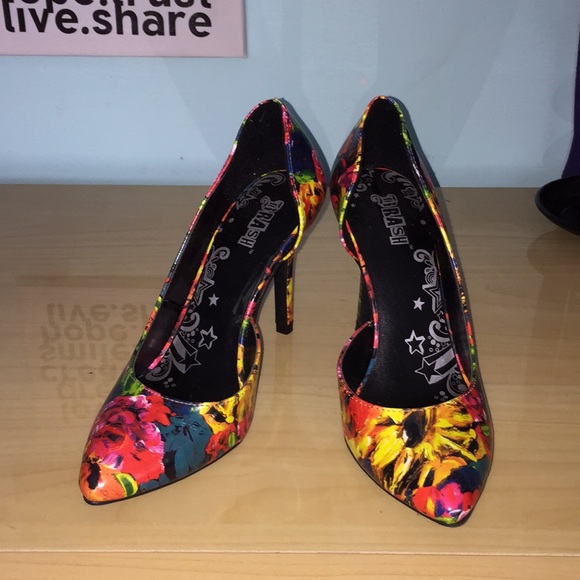 Shoes - Floral BRASH Heels NEW